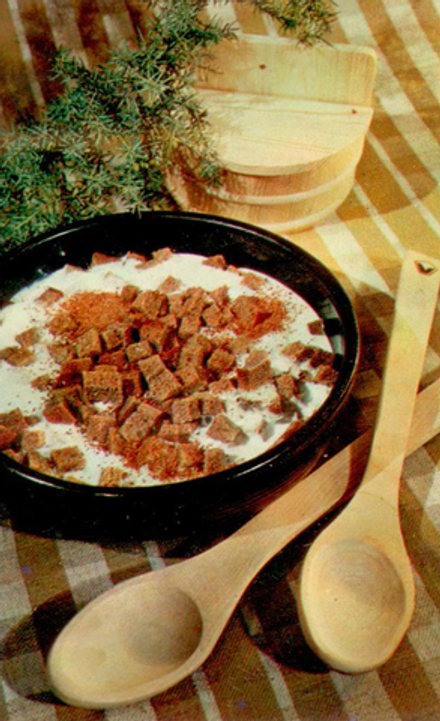 Почтовая открытка СССР - Тюря с простоквашей