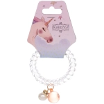 Резинка для волос силиконовая «Salon Bon Bon», жемчуг, микс 5 цветов, d-5,5см, ( подвес единорог)