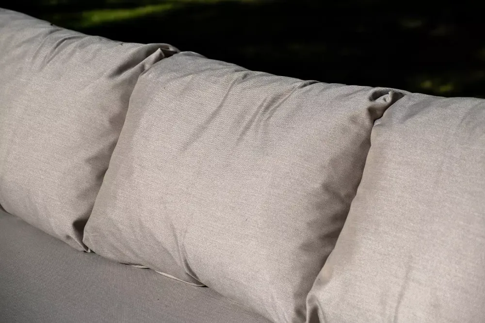 "Верона" лаунж-зона 5-местная плетеная из роупа (веревки), каркас алюминиевый белый, роуп бежевый