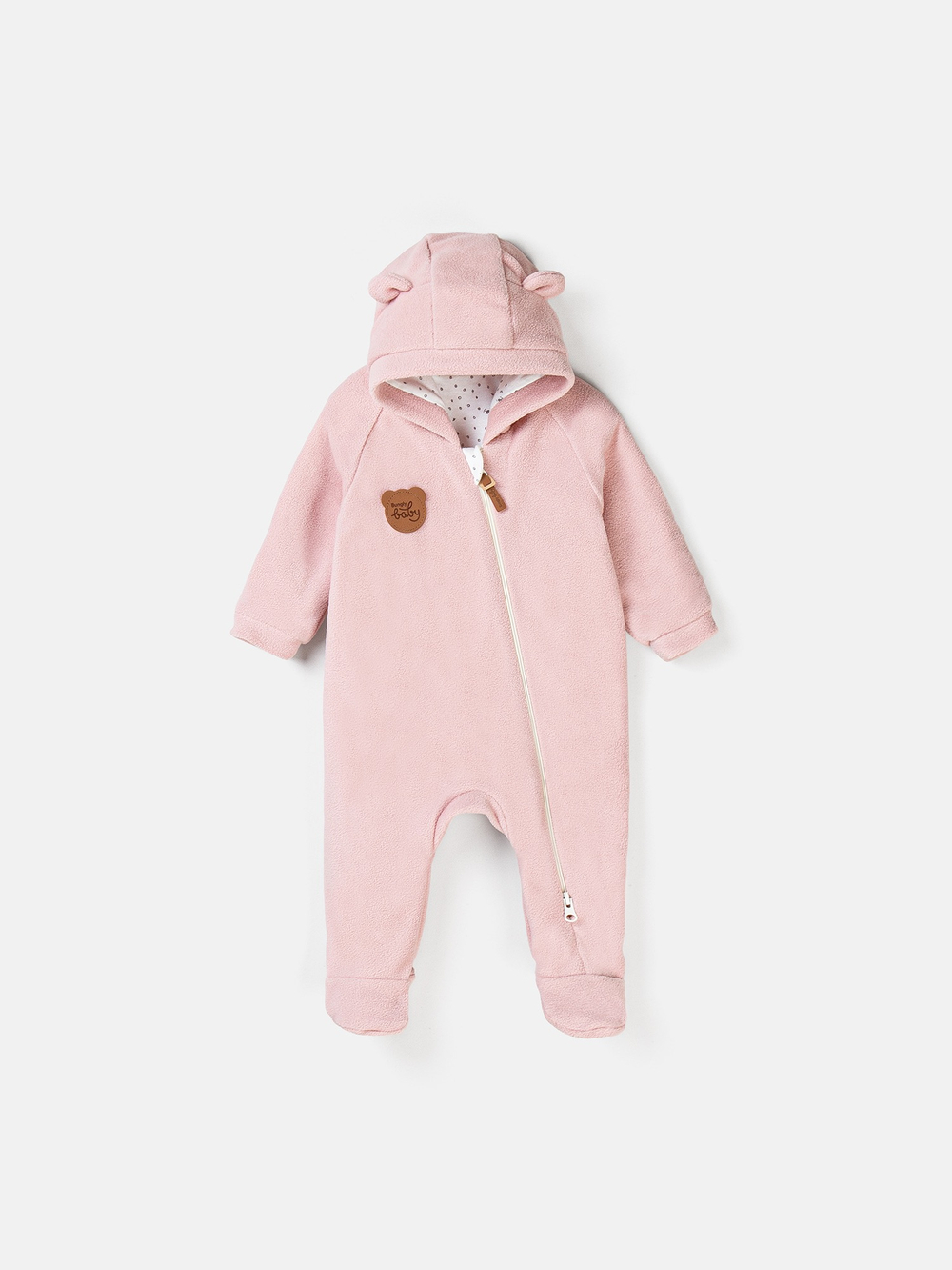 Комбинезон флисовый с закрытой ножкой "Роза"