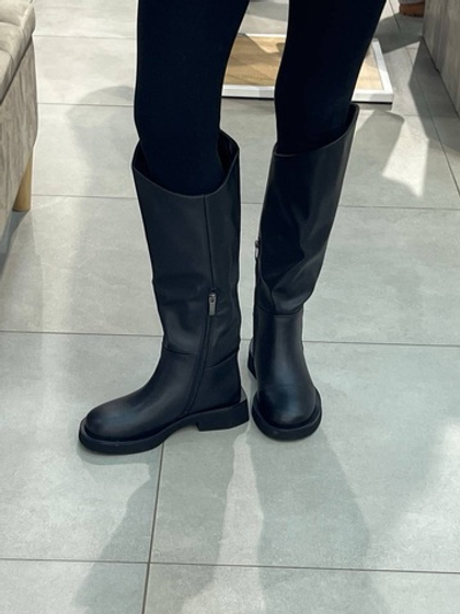 Сапоги из эко кожи/натуральный мех