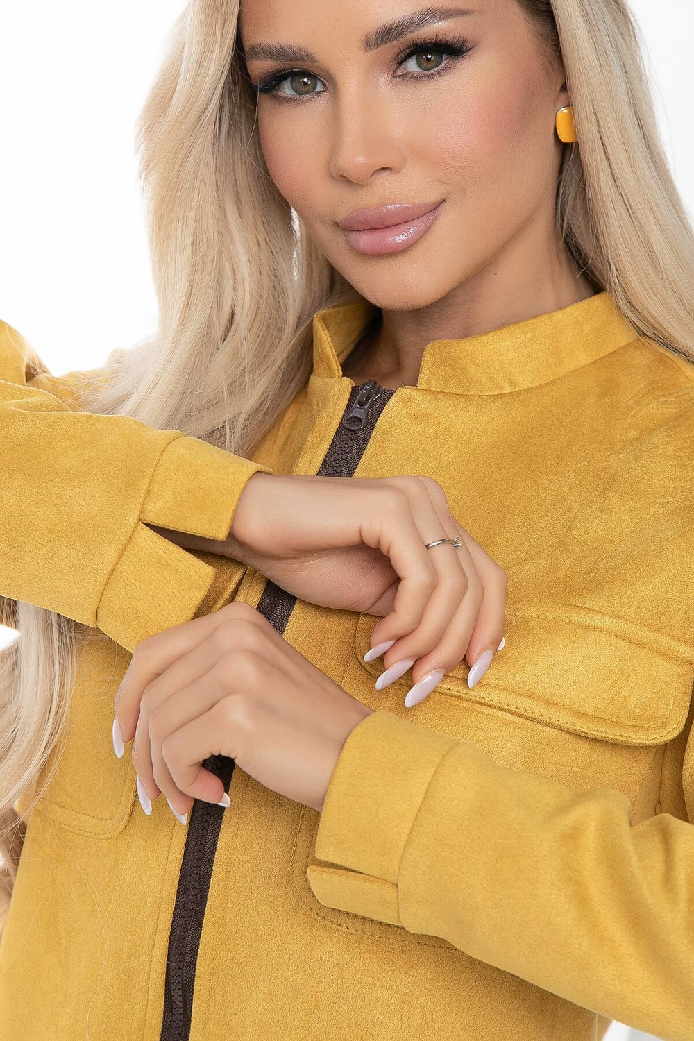 Жакет на молнии "Александра" (горчица) Б8899 LT Collection