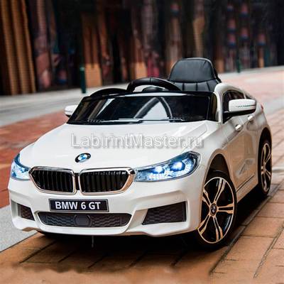 Детский электромобиль "BMW 6 GT" 12V, белый