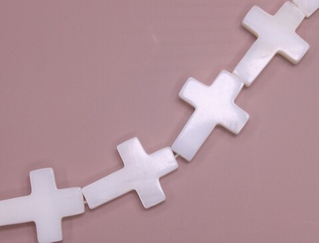 Перламутр крест крупный 19х14 мм