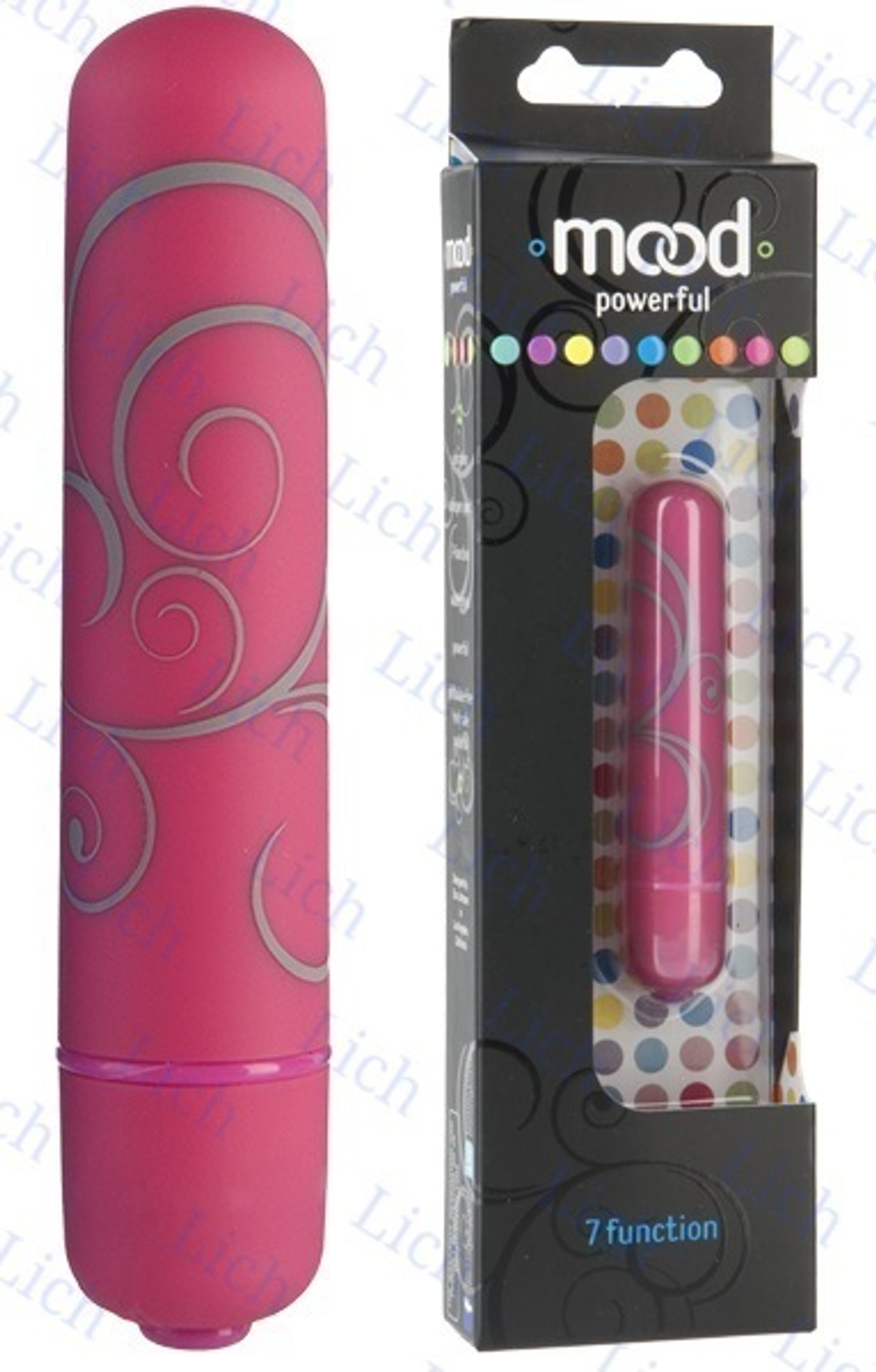 Розовый водонепроницаемый мини-массажер MOOD POWERFUL