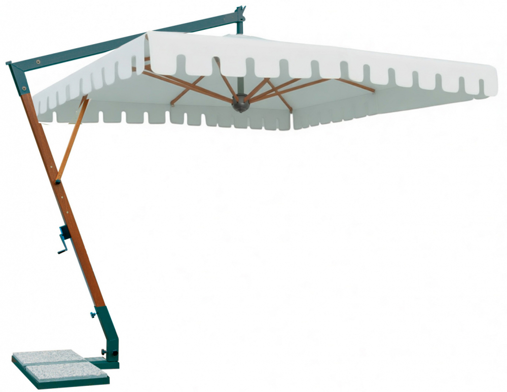 Зонт профессиональный 3х3 м Scolaro Torino Braccio, имитация ироко, слоновая кость