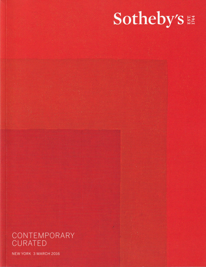 Каталог аукциона Sotheby's, Нью-Йорк, Современное искусство: выбор куратора от 3 марта 2016 года