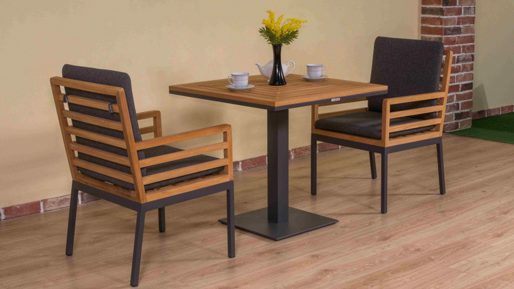 Стол обеденный Ideal Patio ЭГМОНТ из тика 80x80 резервный дубль