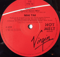 Винтажная виниловая пластинка LP Mai Tai History (UK 1985) Maxi Single 45 RPM
