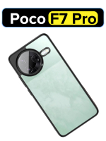Чехол для Poco F7 Pro прозрачный матовый с черным бортом WLONS