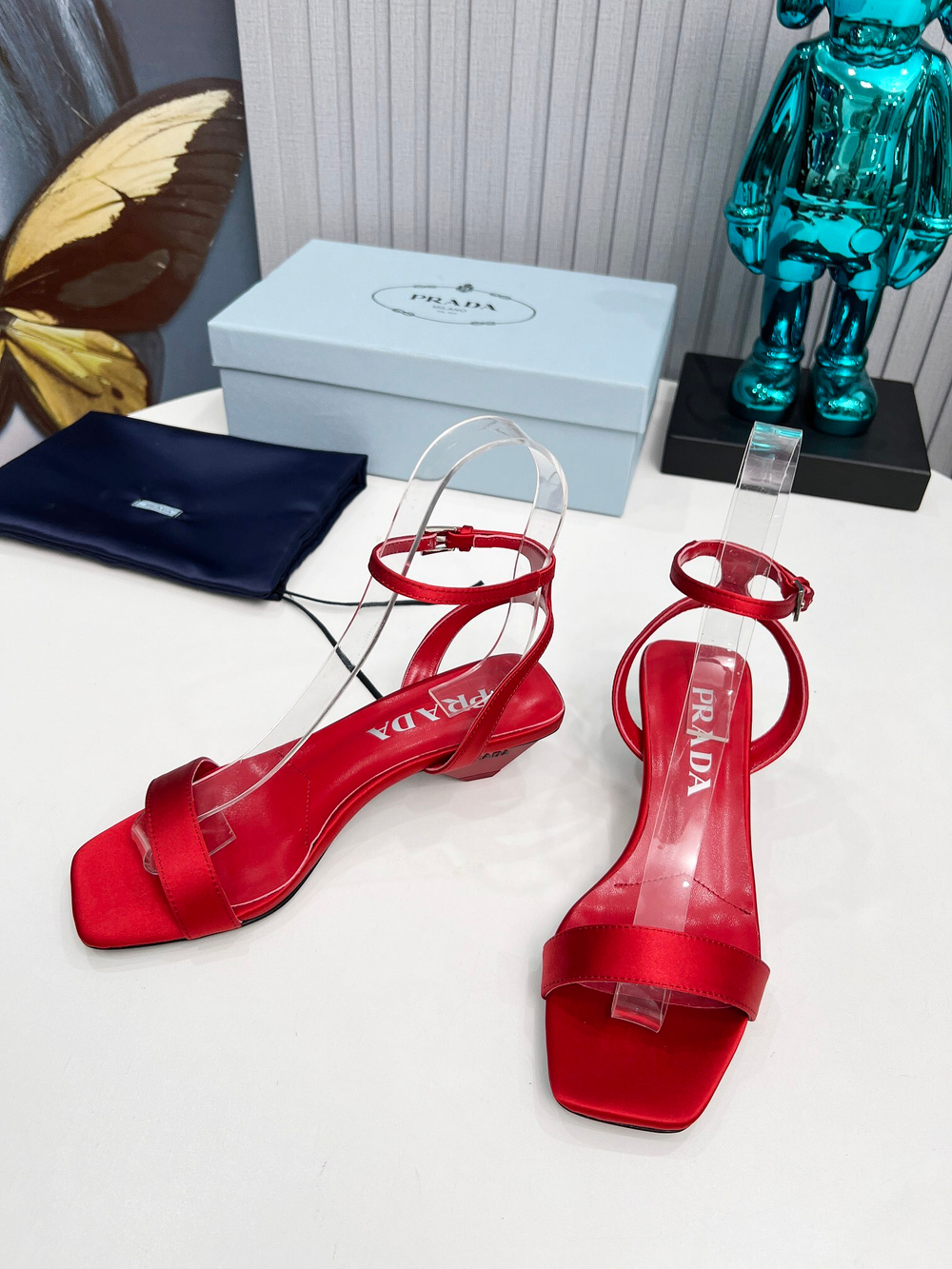 Prada Satin Sandals