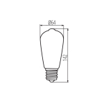 Филамент светодиодные лампы KANLUX XLED ST64 7W 2500К WW