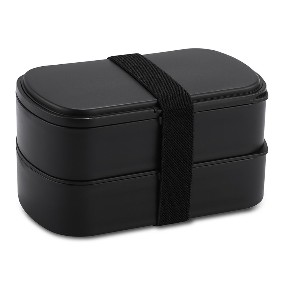 Ланч-бокс с приборами Food Time, 1 л, черный