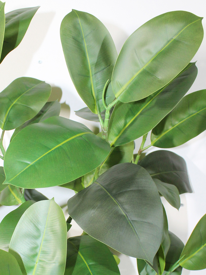 Искусственный Фикус Эластика 110см зеленый в кашпо