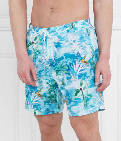 Шорты для плавания SWIMWEAR MEDIUM HAWAII Guess Underwear - голубой(F3GT19 WO07G)