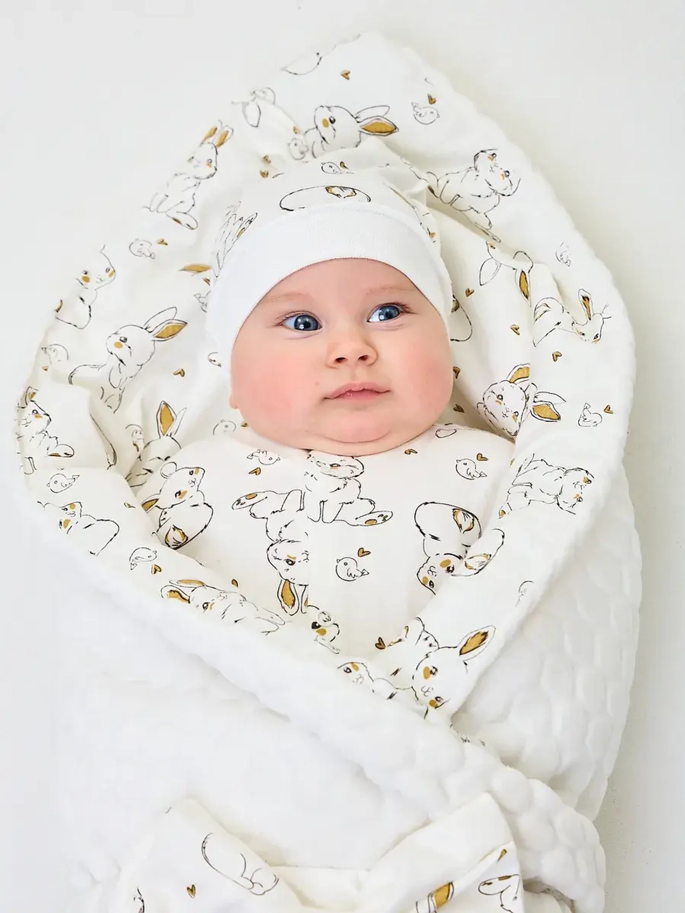 Конверт плюшевый на выписку для новорожденного осень