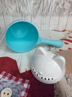 Ковш с крышкой "Котофей" (голубой) М6474