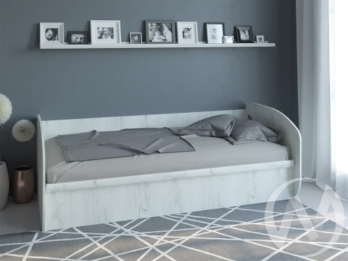 Кровать КД-1.8 (подъёмный мех) (дуб крафт белый)