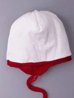 Шапка зимняя для мальчика на завязках и снуд