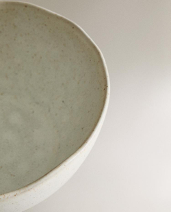 ZARA HOME САЛАТНИЦА С РЕЛЬЕФНЫМ УЗОРОМ, КРЕМОВЫЙ