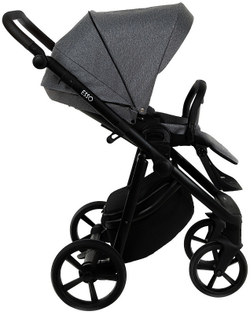 Детская коляска Roan Esso 2025 3 в 1 с автокреслом Tutis Elo Lux Black ESS114/1 Grey/Black