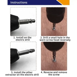 Набор экстракторов для сломанных болтов 6 шт.