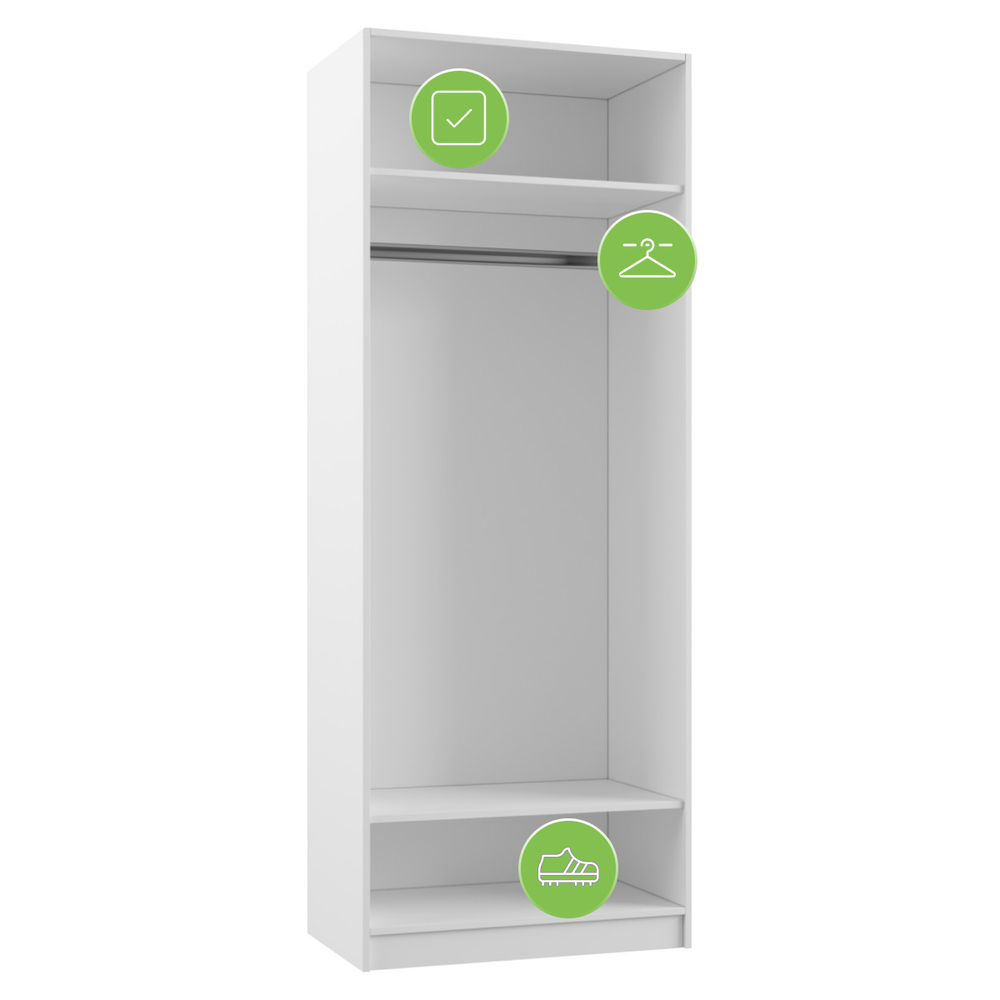 Шкаф Woodville Мадера ШМ2 лдсп белый