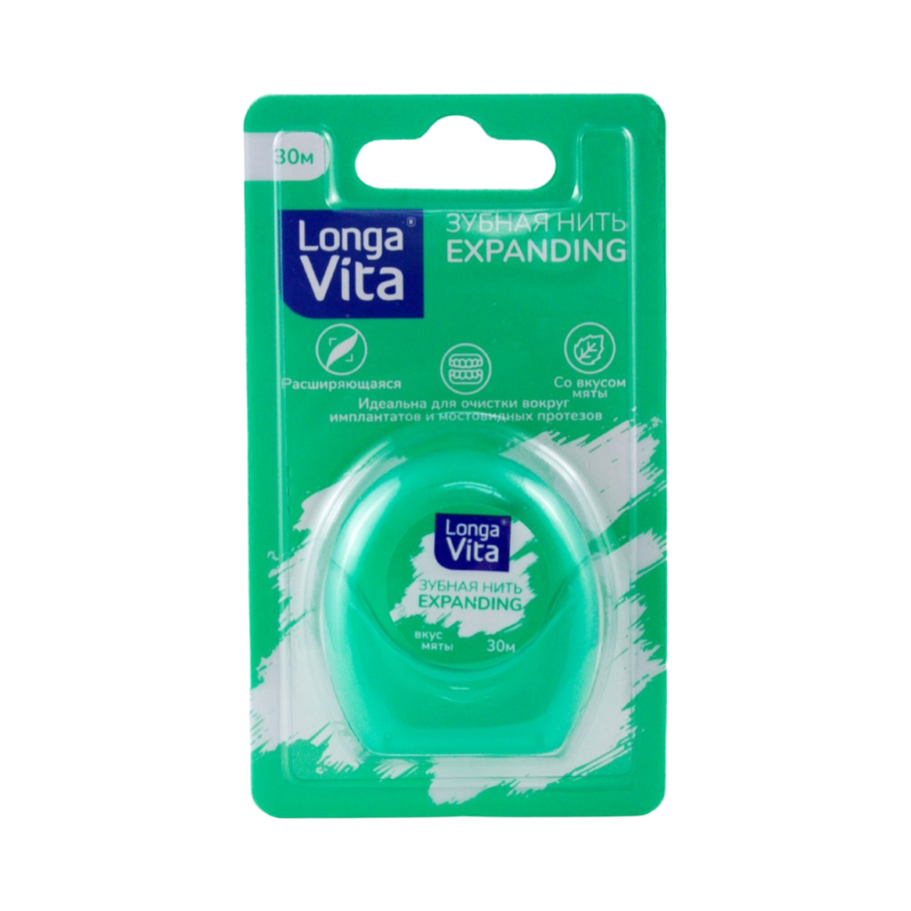 Лонга Вита зубная нить Расряющаяся 30м