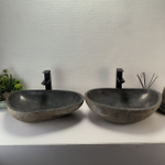 Раковина из речного камня ПАРА! RS-63842 54*38*15 2шт 0127