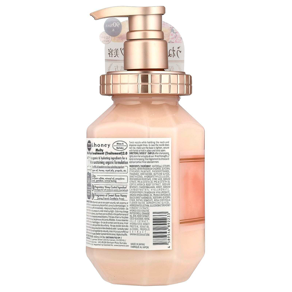 &honey, Melty Moist Repair Treatment, сладкий розовый мед, 440 мл (14,9 унции)