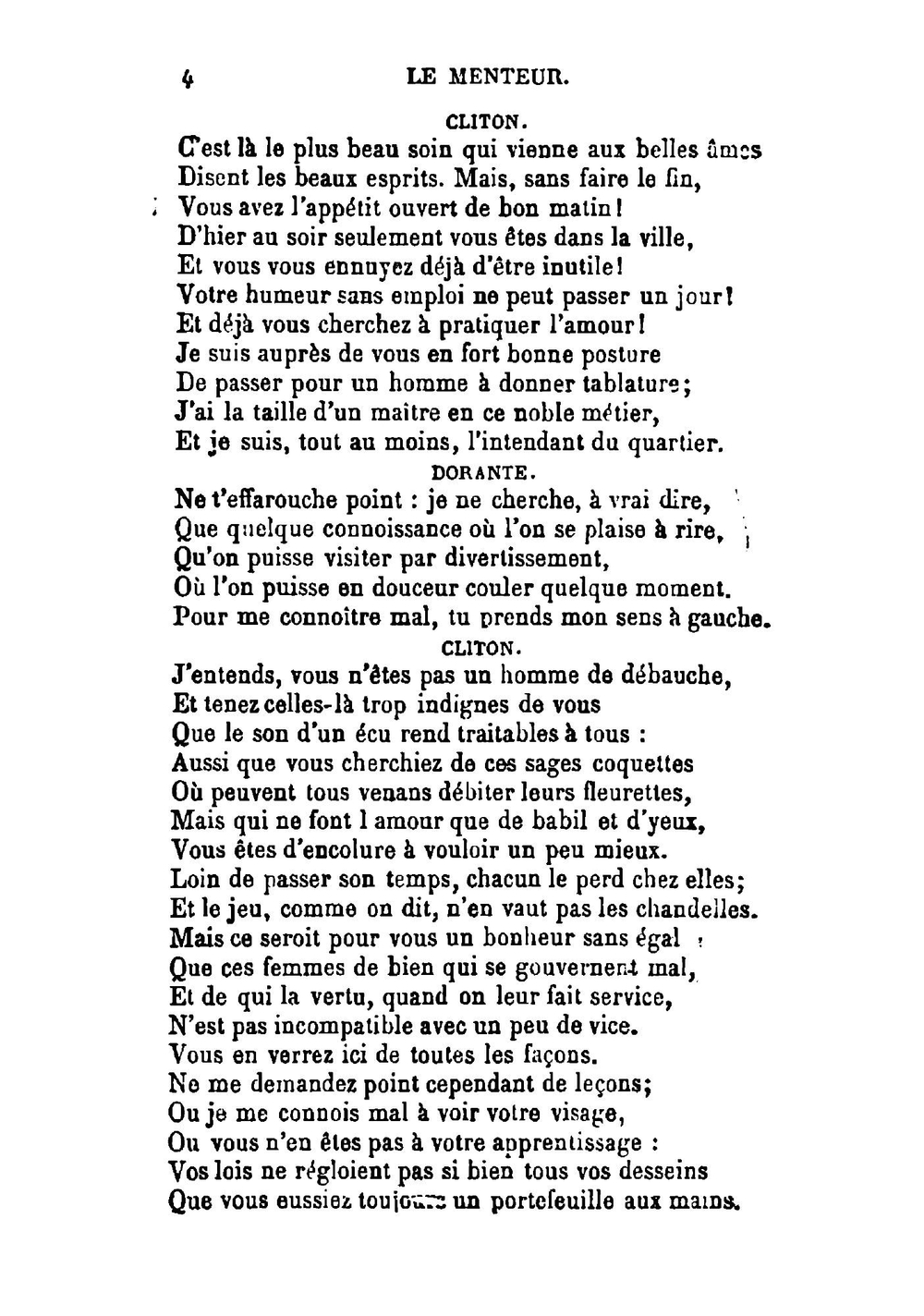 Le menteur | Pierre Corneille