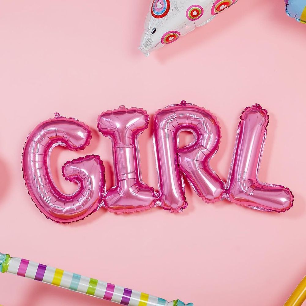Гирлянда буквы надпись "Girl" Розовый 44'' / 112 см (Под воздух)  Изображение2