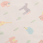 Простыня на резинке из сатина с принтом animalia world из коллекции tiny world, 60х120х20 см