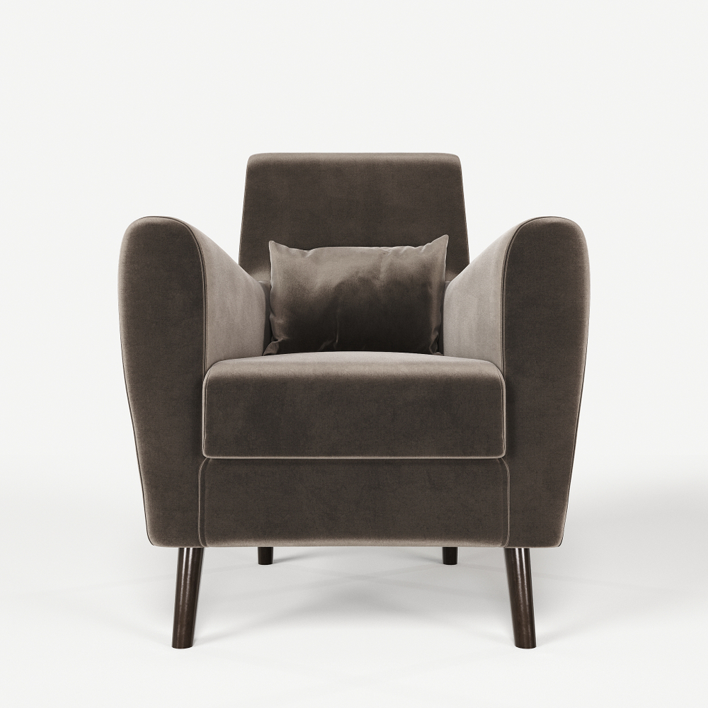 Кресло мягкое Грэйс Z-2 (Бежево-серый) на высоких ножках с подлокотниками в гостиную, офис, зону ожидания, салон красоты.