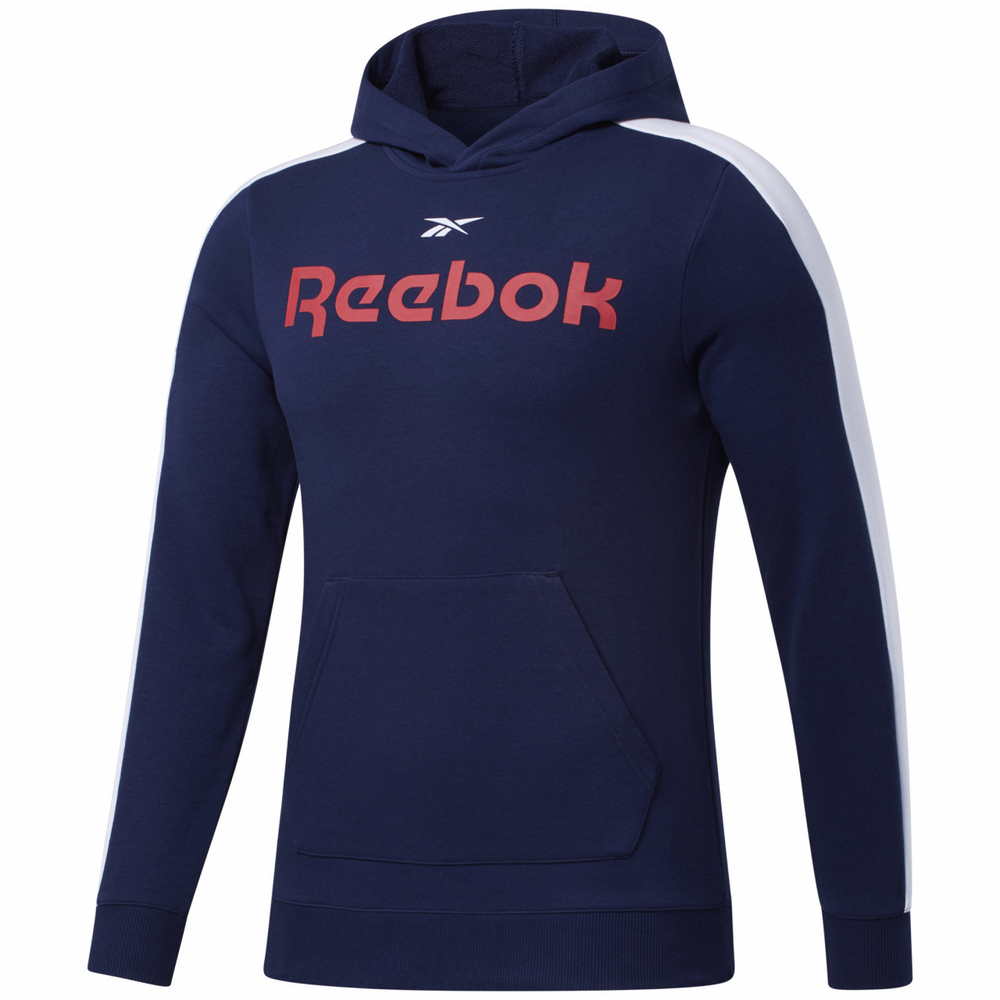Мужская теннисная кофта Reebok Training Essentials Linear Logo Hoodie M - небесный