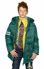 куртка для мальчиков зимняя зеленая