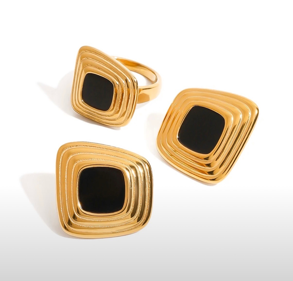 Серьги BLACK gold