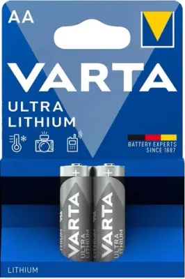 Батарейка Varta Ultra Lithium AA/FR14505 , ( 2 ) шт. в блистере, 06106301402