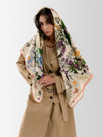 Шаль «Русский полевой букет» 100% шерсть