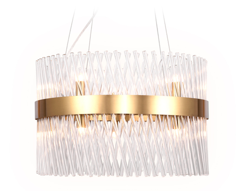 Подвесная люстра с хрусталем TR5359/10 GD/CL золото/прозрачный G9/10 max 40W D450*800