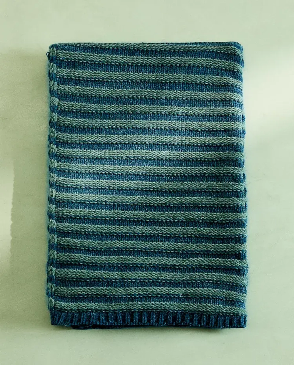 ZARA HOME ДЕТСКИЙ ПЛЕД В ПОЛОСКУ, ЗЕЛЕНЫЙ