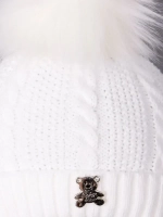 Шапка зимняя вязаная с помпоном для детей