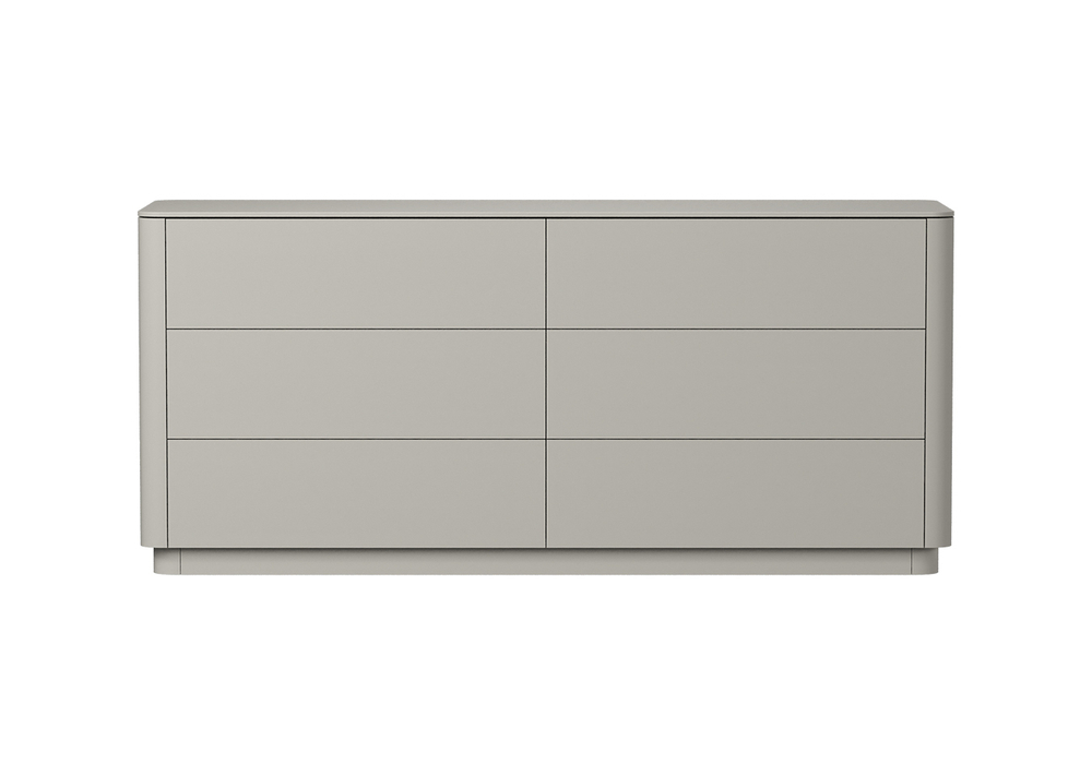 Комод Tammi 6 ящиков ширина 170 см (серо-бежевый)