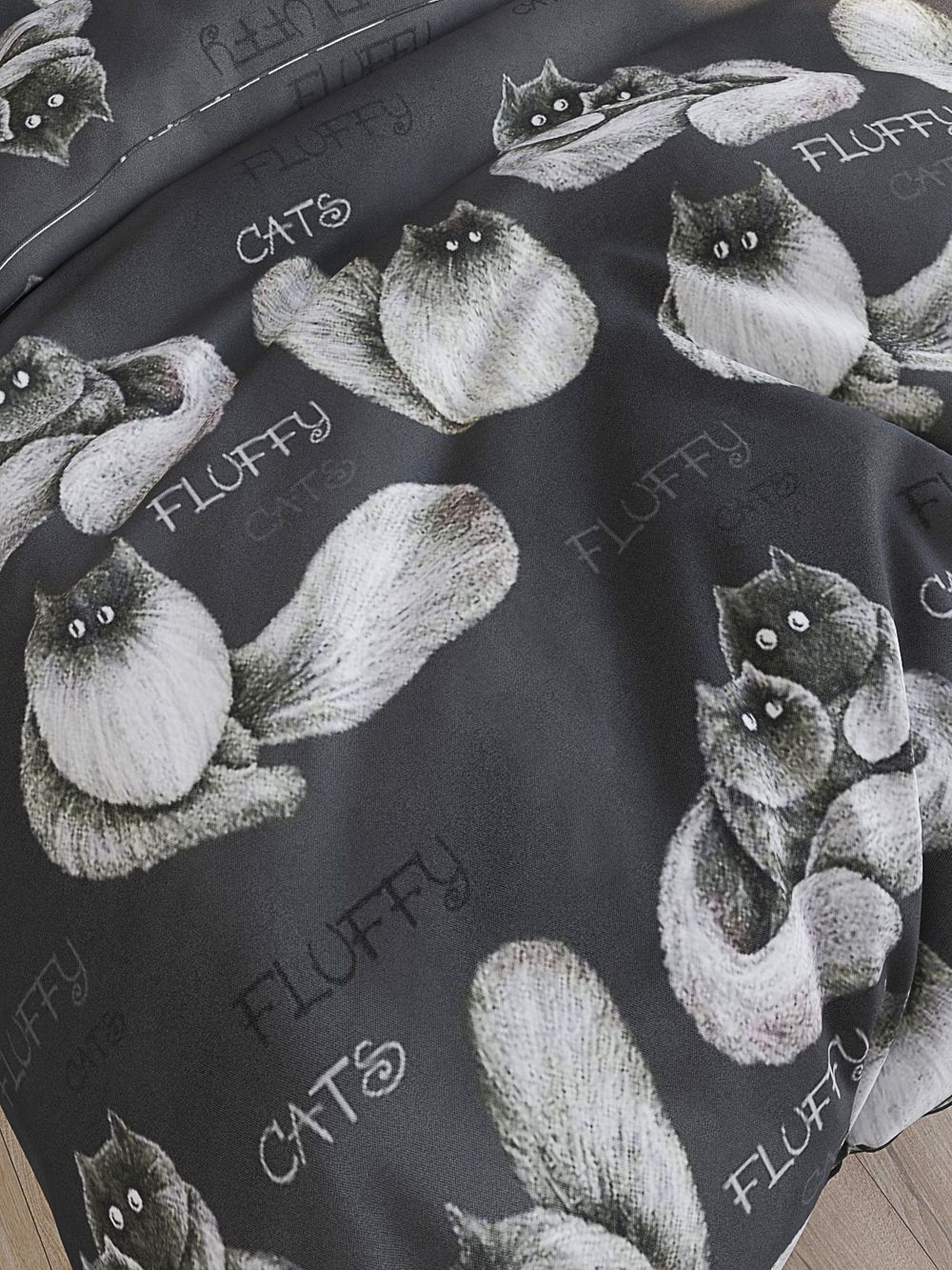 Простынь на резинке Сказка "Fluffy" 90х200 см, поплин