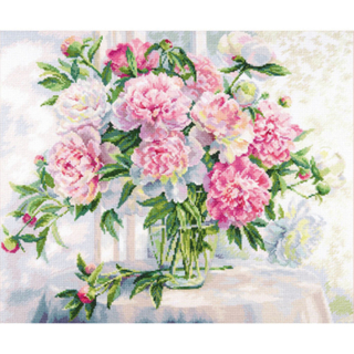 "Пионы у окна"-2-51 вышивка