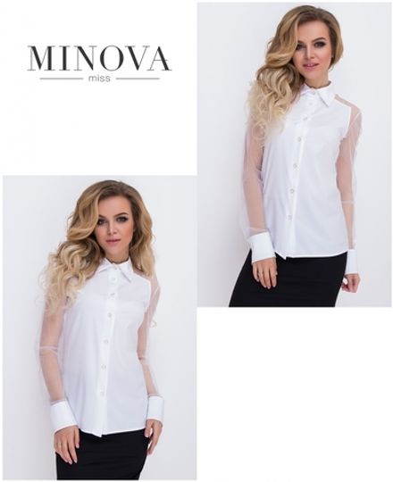 Рубашка 8579-белый Minova Фото 1