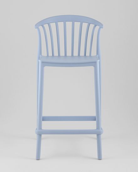 Стул полубарный Campo пластик голубой