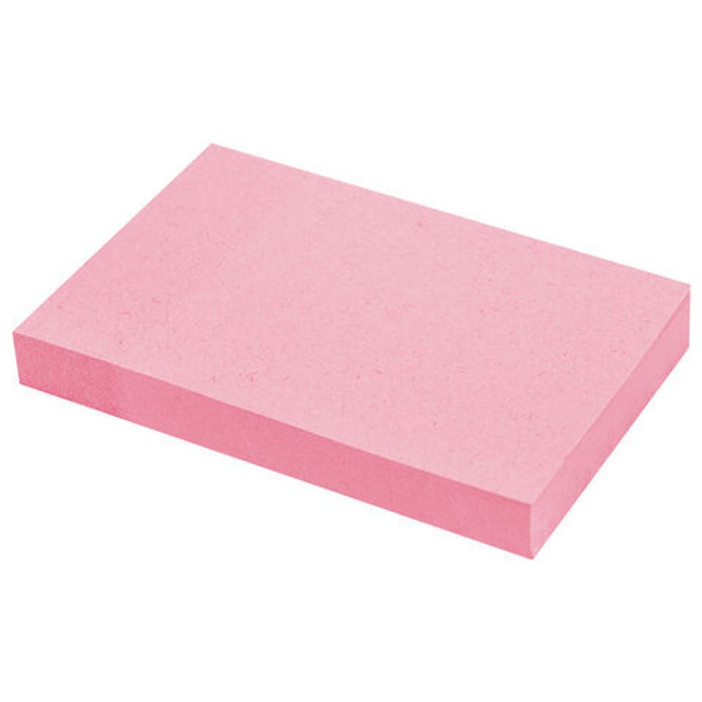 Блок самоклеящийся (стикеры) STAFF STANDARD, ПАСТЕЛЬНЫЙ 76х51 мм, розовый, 100 листов, 116584