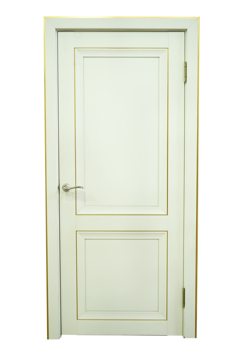 ДВЕРЬ МЕЖКОМНАТНАЯ ДЕКАНТО ПГ БЕЛЫЙ БАРХАТ ВСТАВКА ЗОЛОТО 0,7