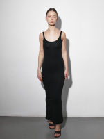 Платье макси чёрное